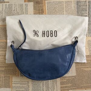HOBO Blue Leather with Shoulder Strap and Dust Bag